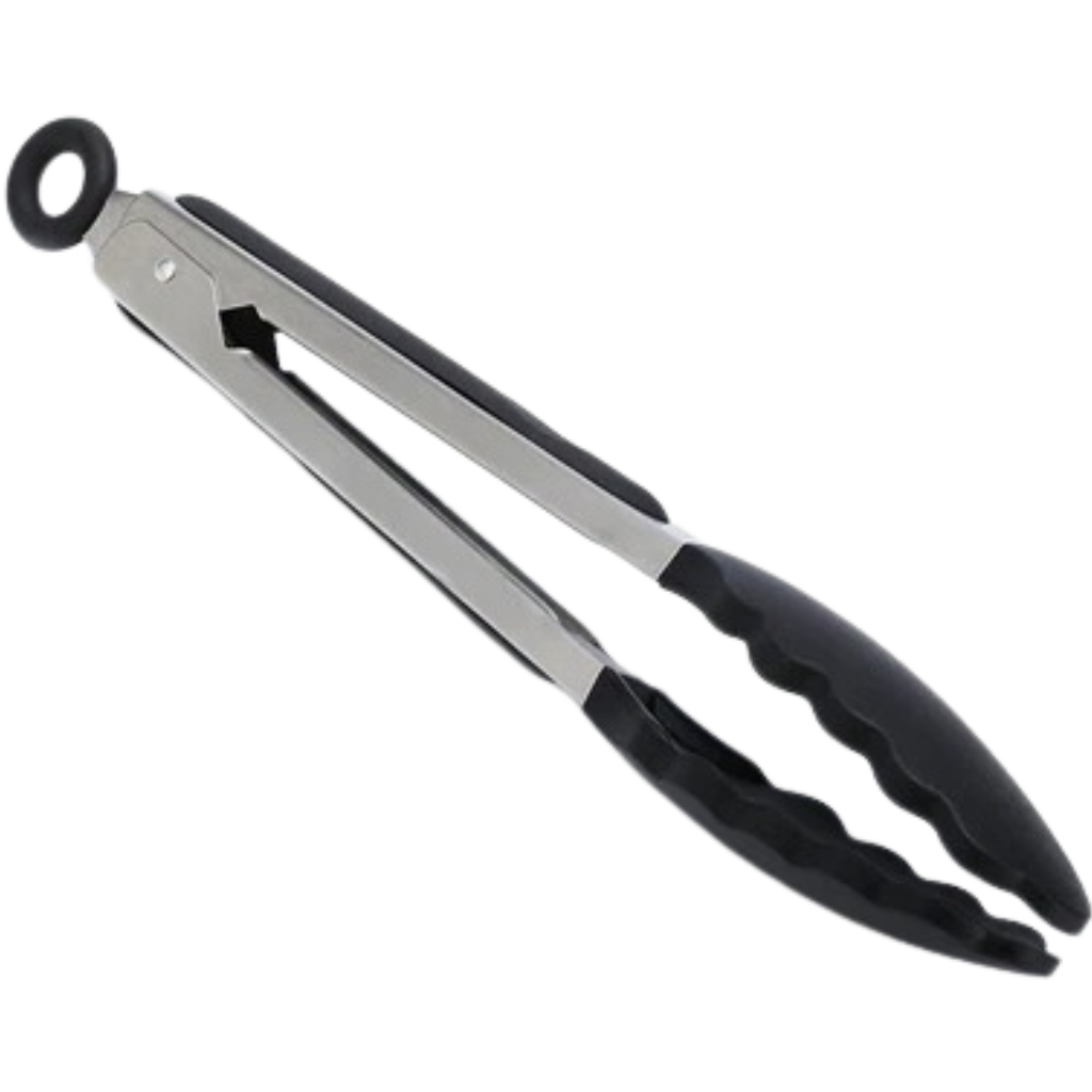 Grilltang i rustfrit stål med silikonegreb