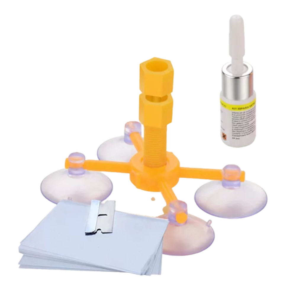 Reparationssæt til reparation af forrudeglas