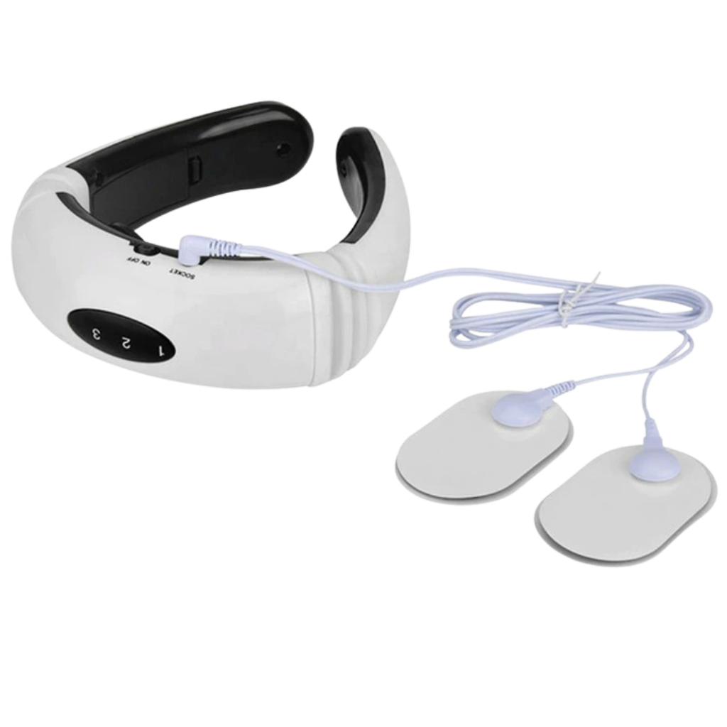 Cirkulær nakkemassager med cirkulær trækkraft og infrarød varme