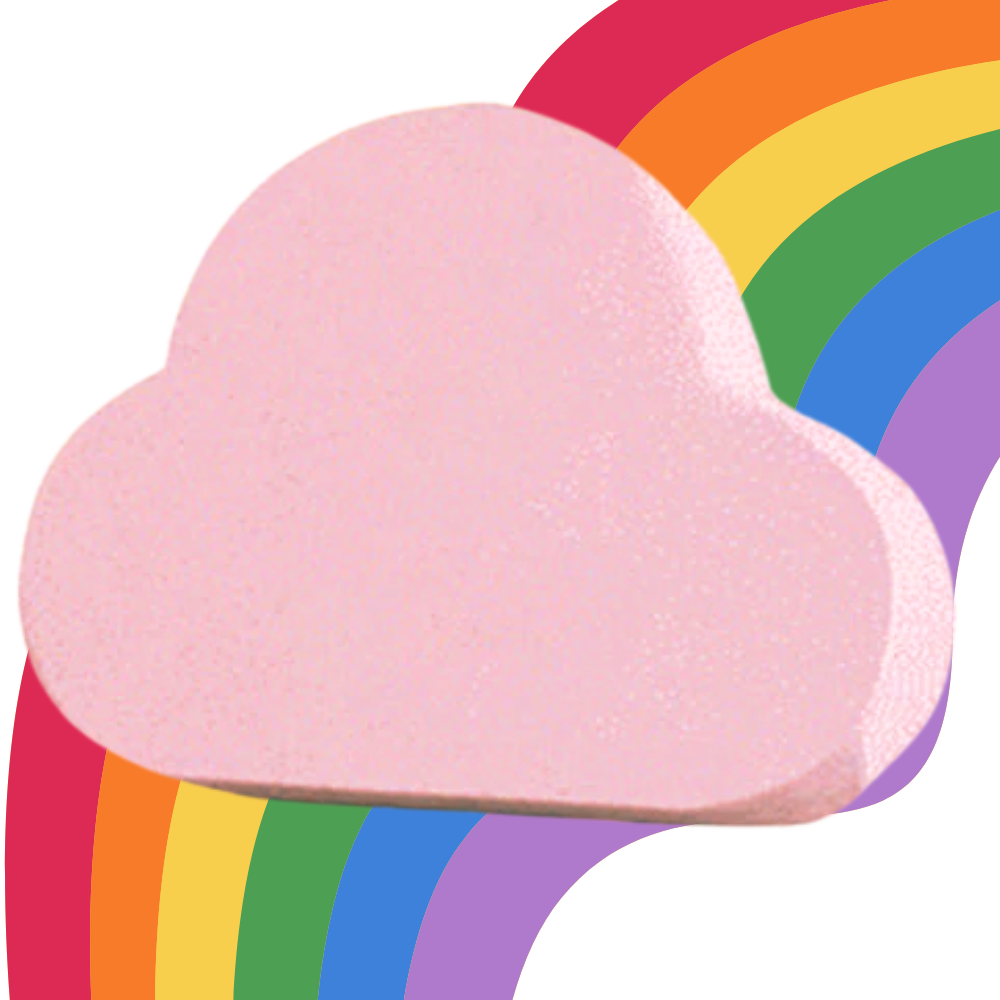 Farverig havsalt badebombe