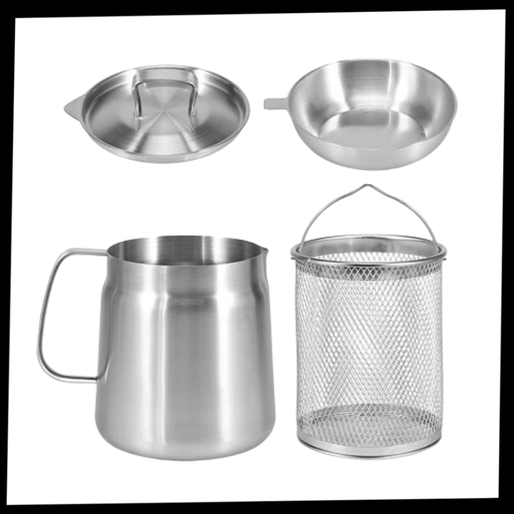 2-i-1 frituregryde i rustfrit stål - Ozerty