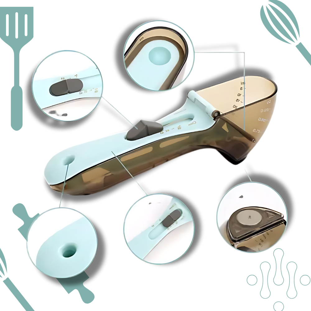 2-i-1 justerbart målebæger - Ozerty