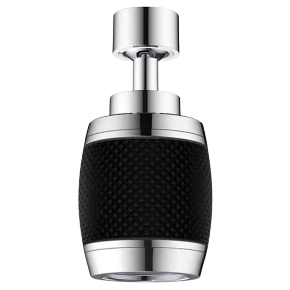 360° vandhane-monteret vandfilter med 3 vandindstillinger -Sort - Ozerty