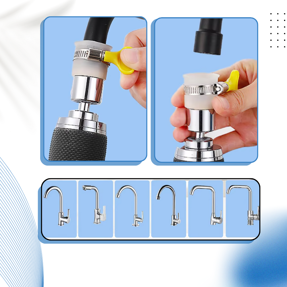 360° vandhane-monteret vandfilter med 3 vandindstillinger - Ozerty