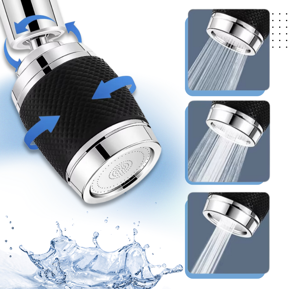 360° vandhane-monteret vandfilter med 3 vandindstillinger - Ozerty