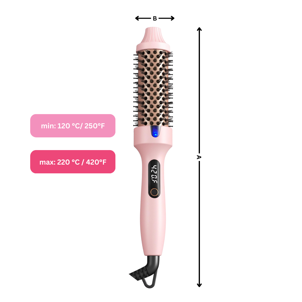 3-i-1 opvarmet rund børste - Ozerty