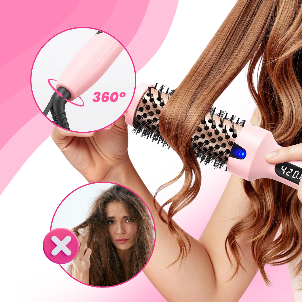 3-i-1 opvarmet rund børste - Ozerty