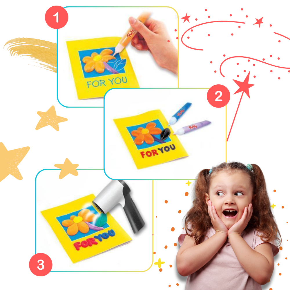 3D Puffy Bobbel Popcorn Tus - Ozerty