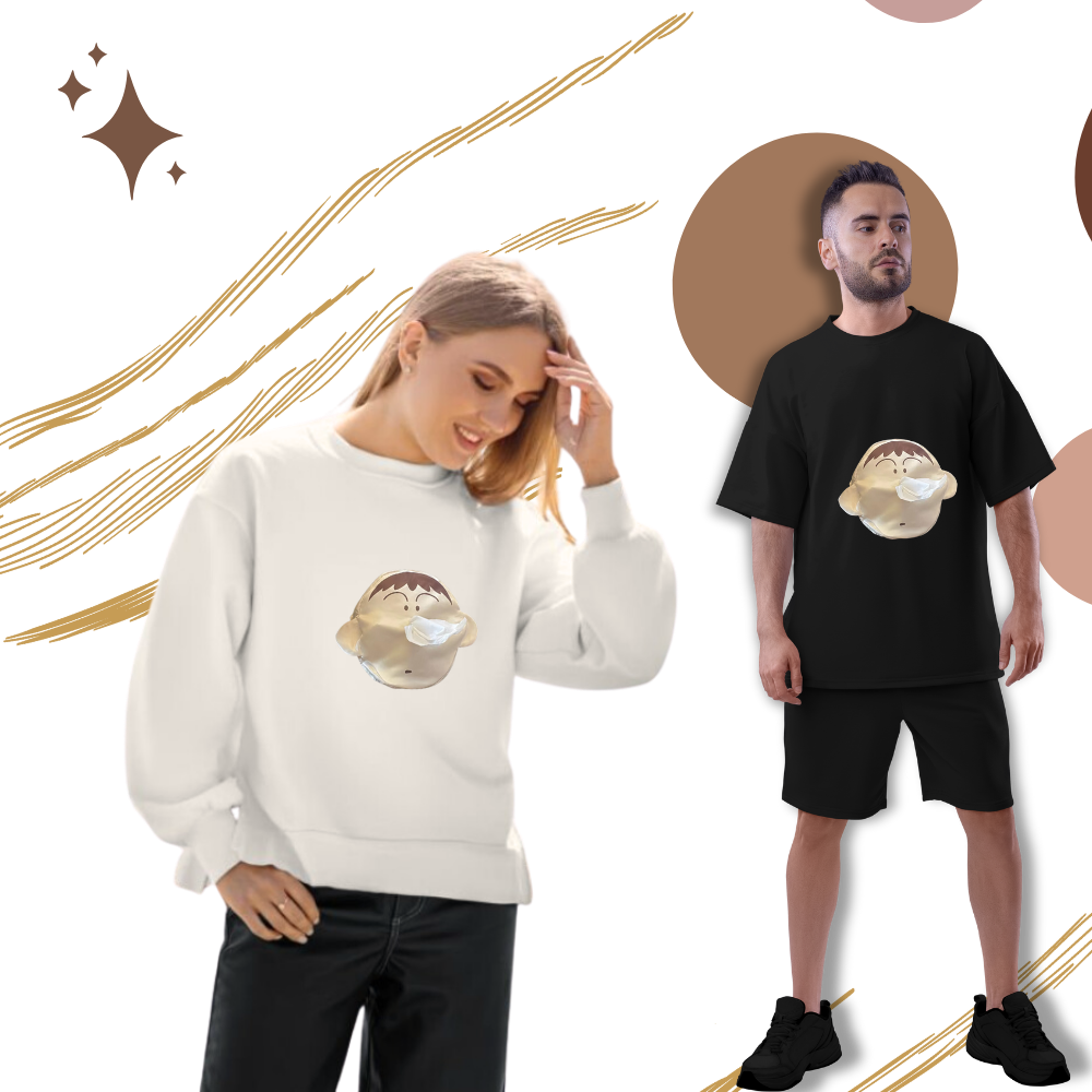 3D Shin Chan Carry trøje med lomme til papirlommetørklæder - Ozerty