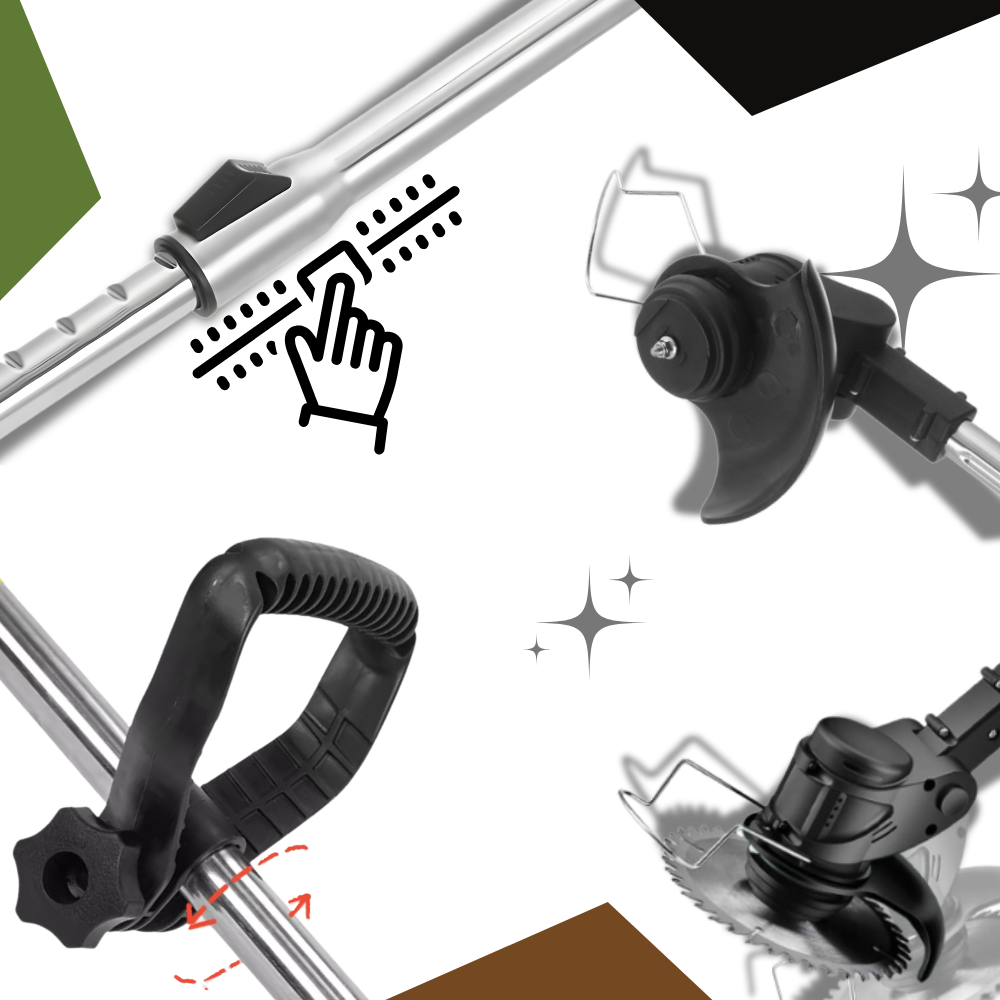 3-i-1 batteridrevet græstrimmer
- Ozerty