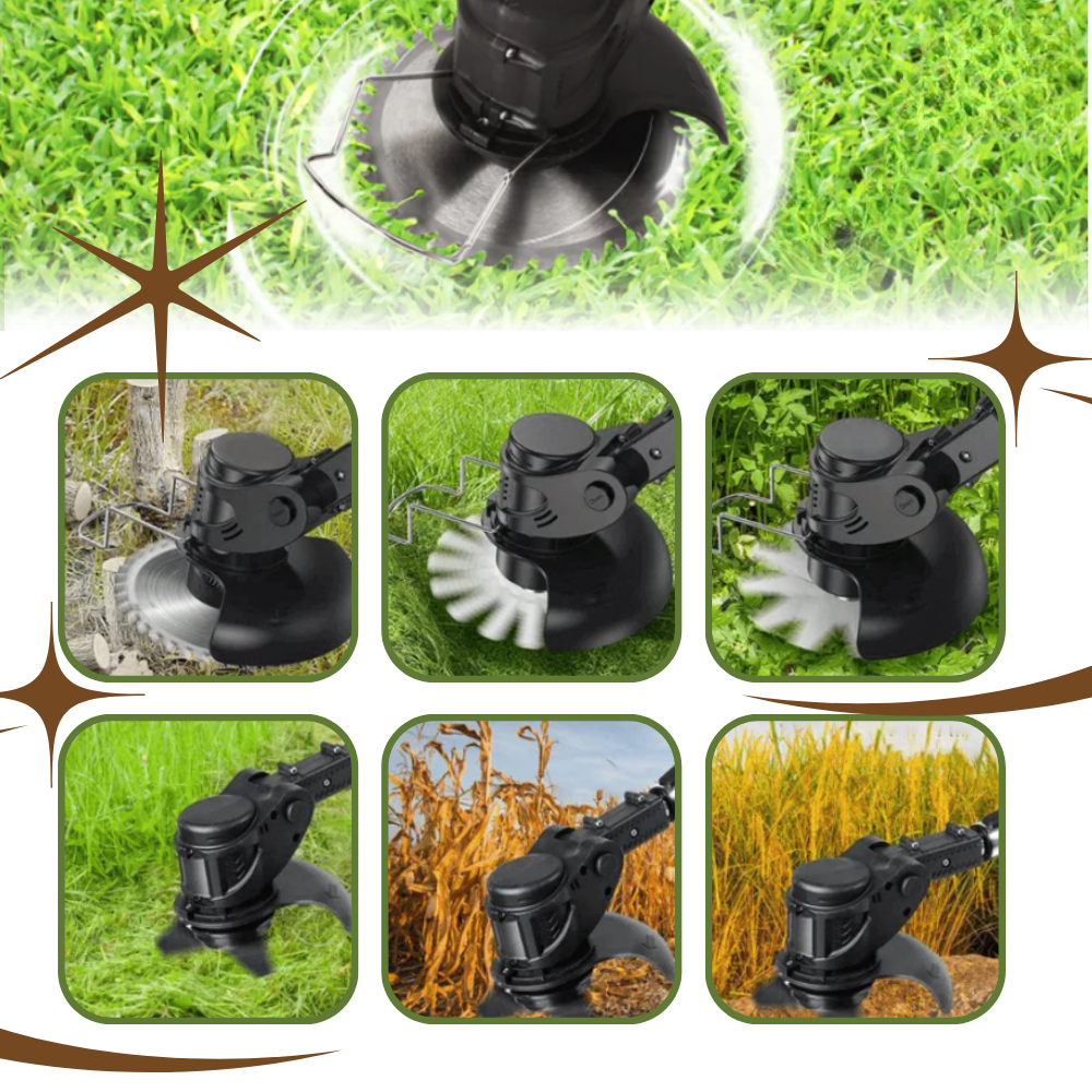 3-i-1 batteridrevet græstrimmer
- Ozerty