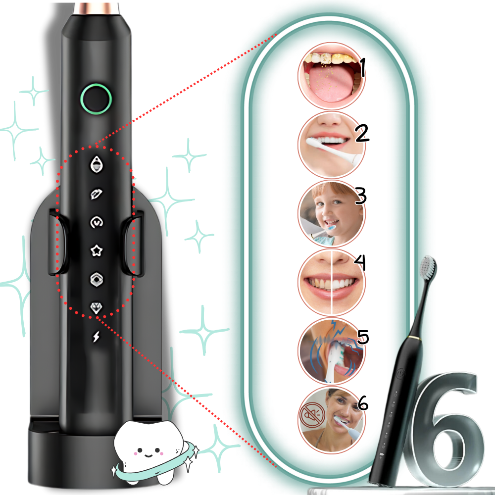 Sonisk elektrisk tandbørste til voksne - Ozerty