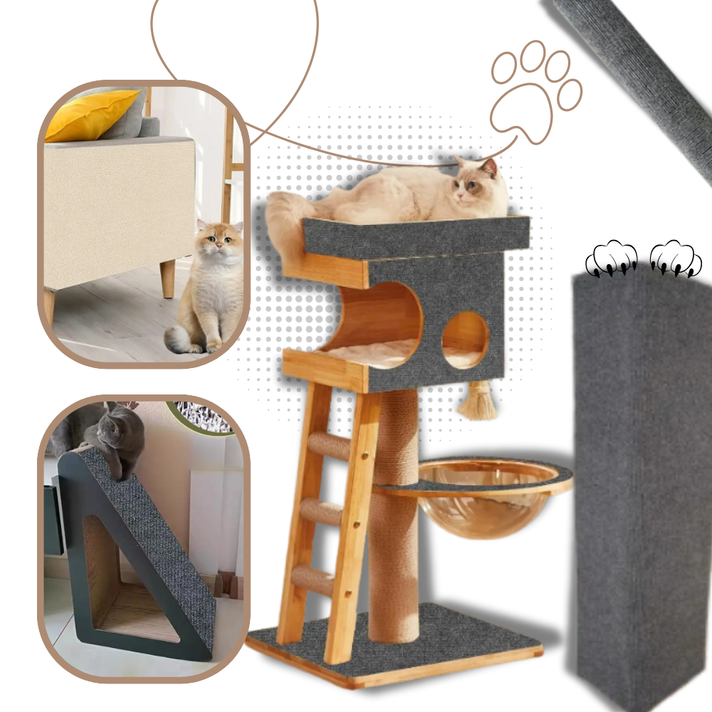 Selvklæbende vægmonteret kradsemåtte til katte - Ozerty