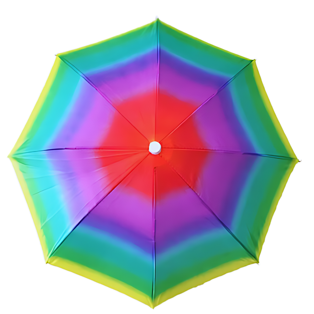 Justerbar håndfri paraplyhat -Polykrom - Ozerty