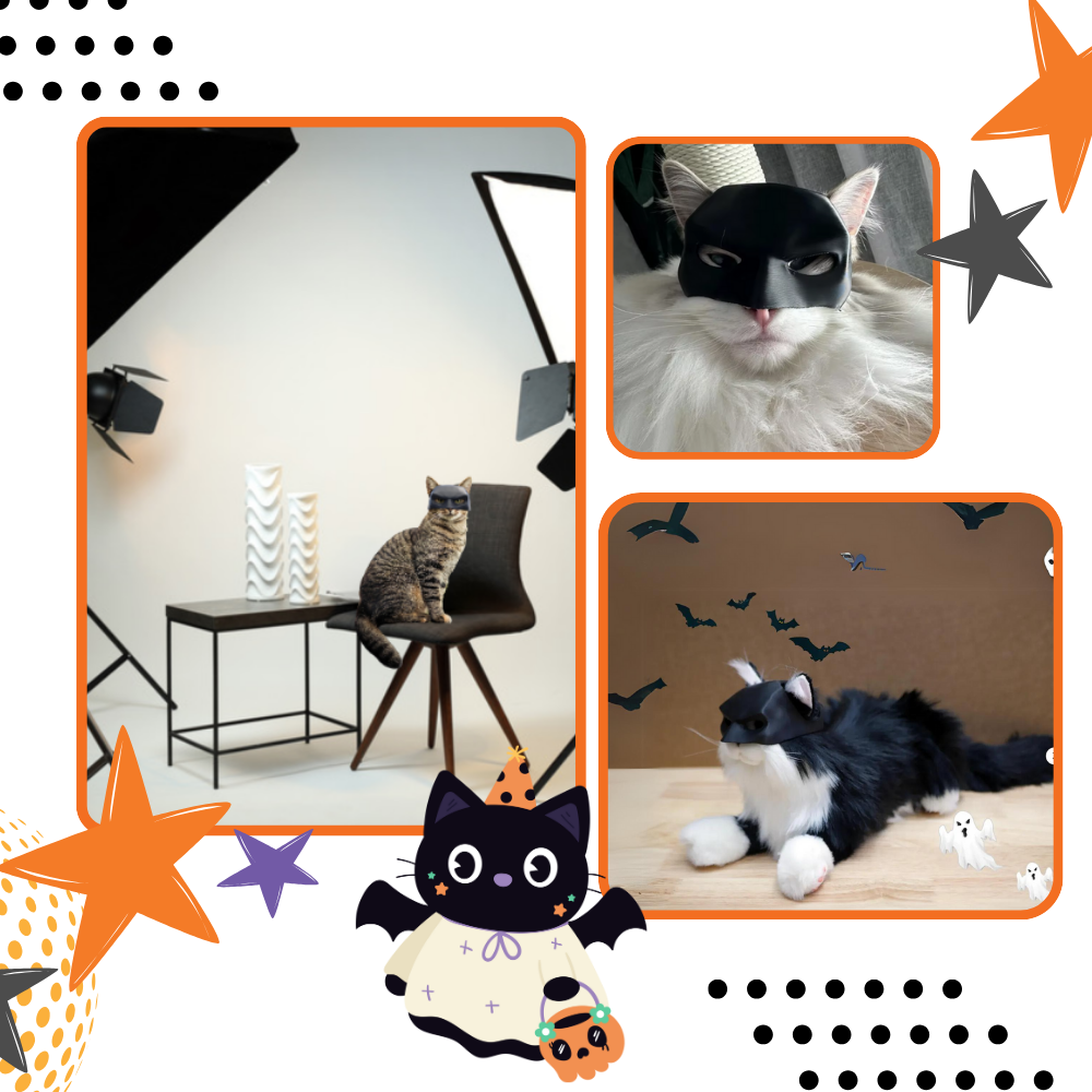 Bedårende Batman-maske til katte - Ozerty