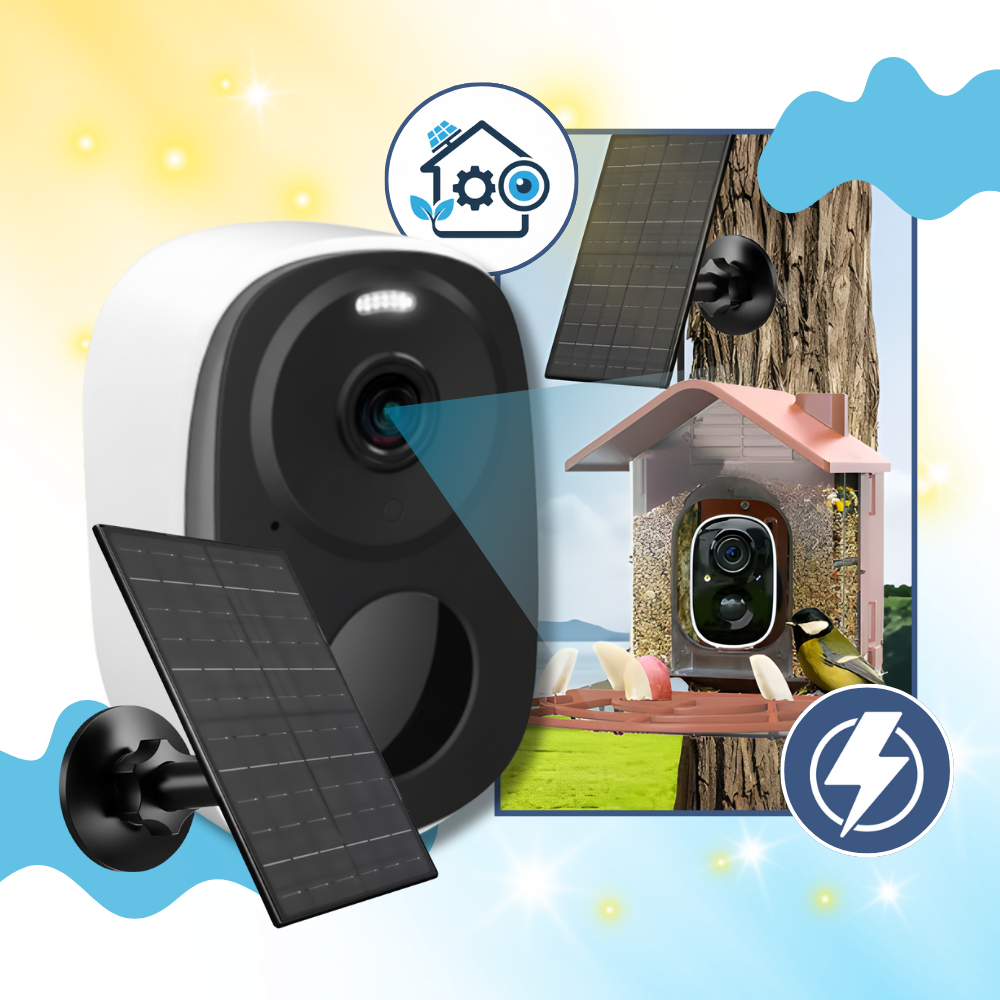 AI Solcelledrevet Fuglefoderbræt - Ozerty