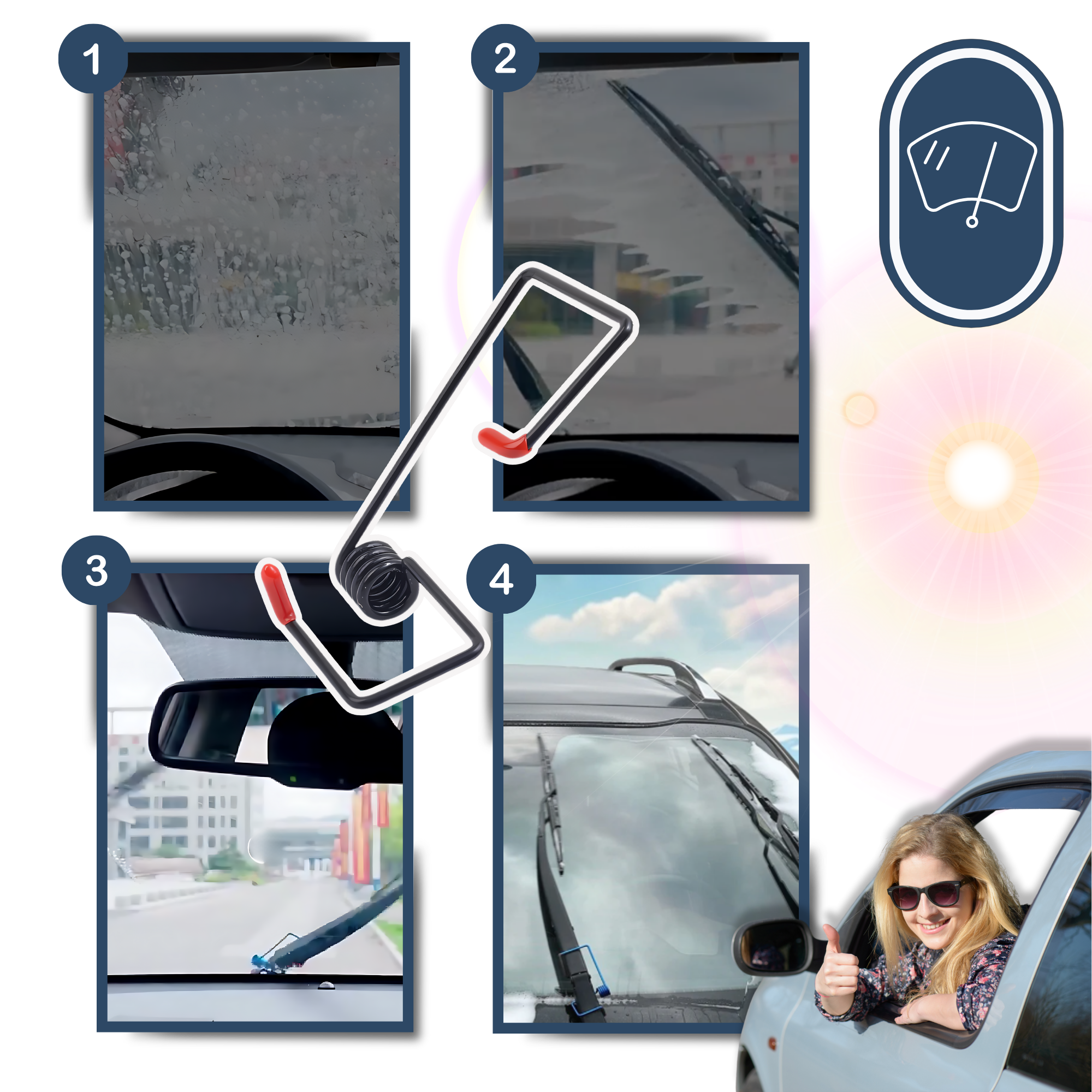 Viskerarm til bil for udsyn i al slags vejr
- Ozerty