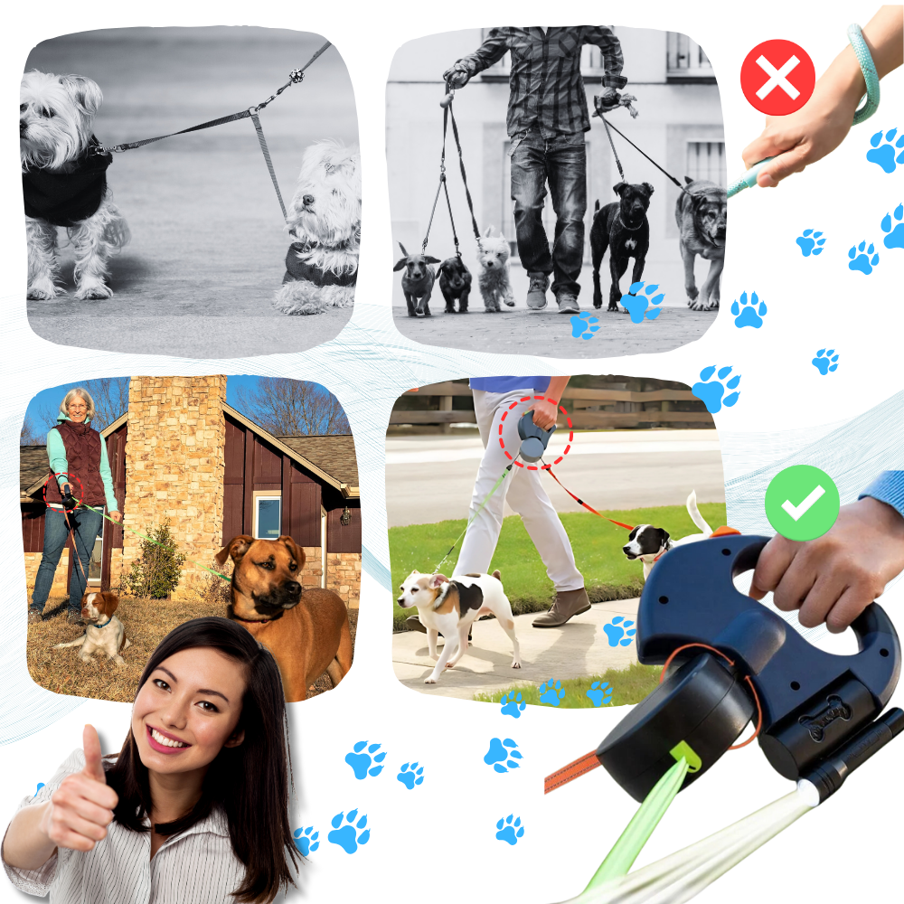 Vridningsfri Hundesnor med Tilbagetræk - Ozerty