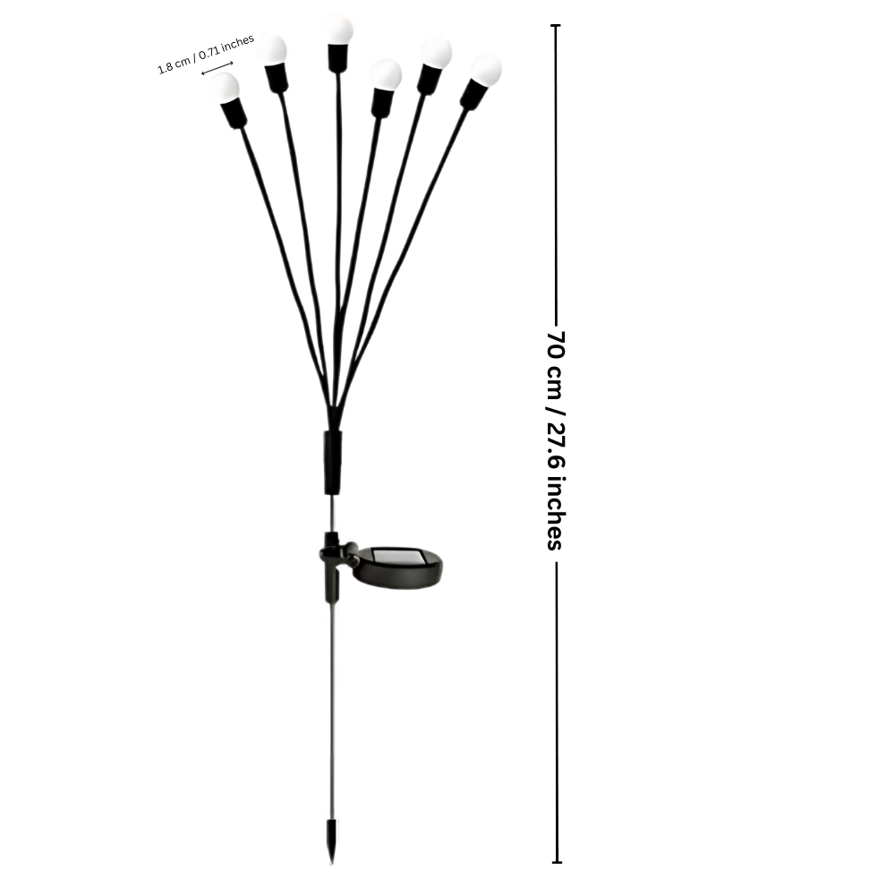 Vandtætte automatiske udendørs LED-solcellelamper - Ozerty, Elektrisk fyrværkeri havelys - Ozerty