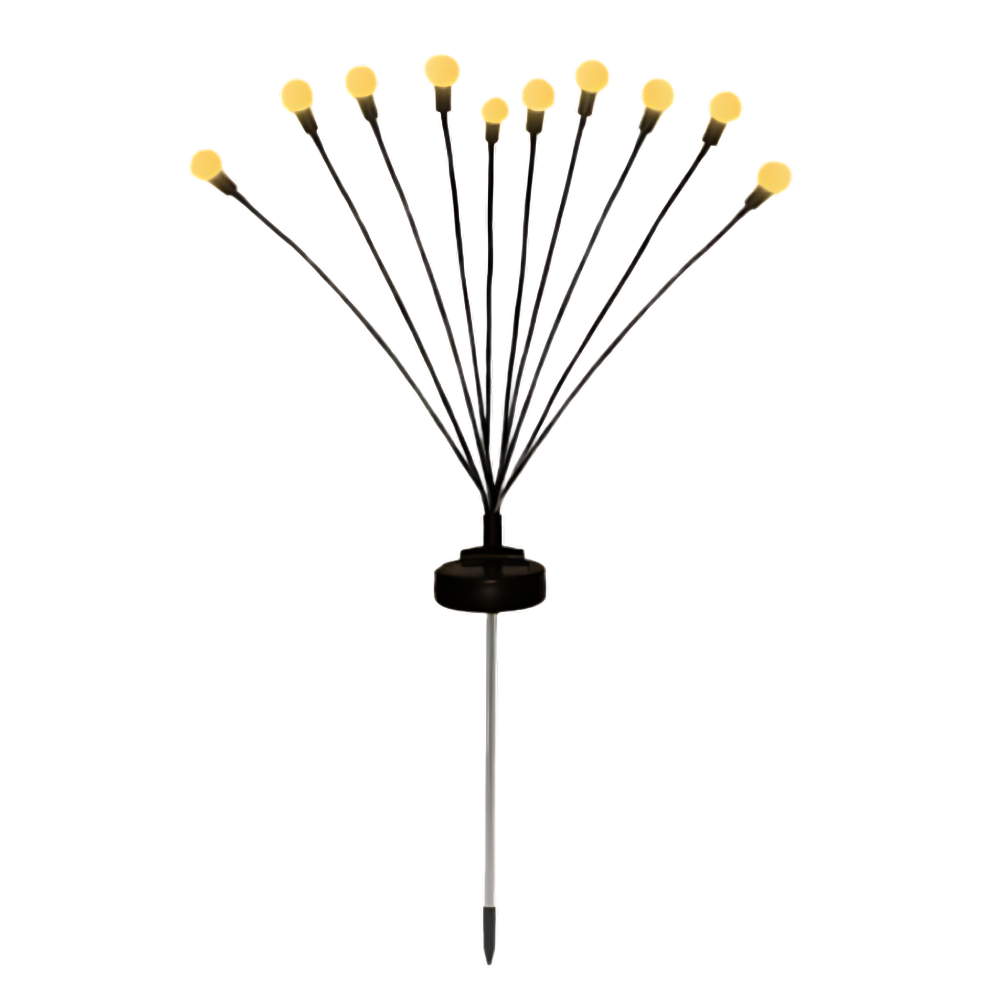 Vandtætte automatiske udendørs LED-solcellelamper -Varm hvid - Ozerty