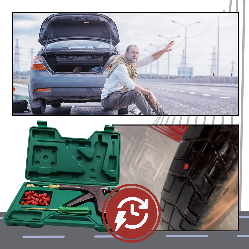 Universal redskab til automatisk reparation af punkterede dæk
- Ozerty