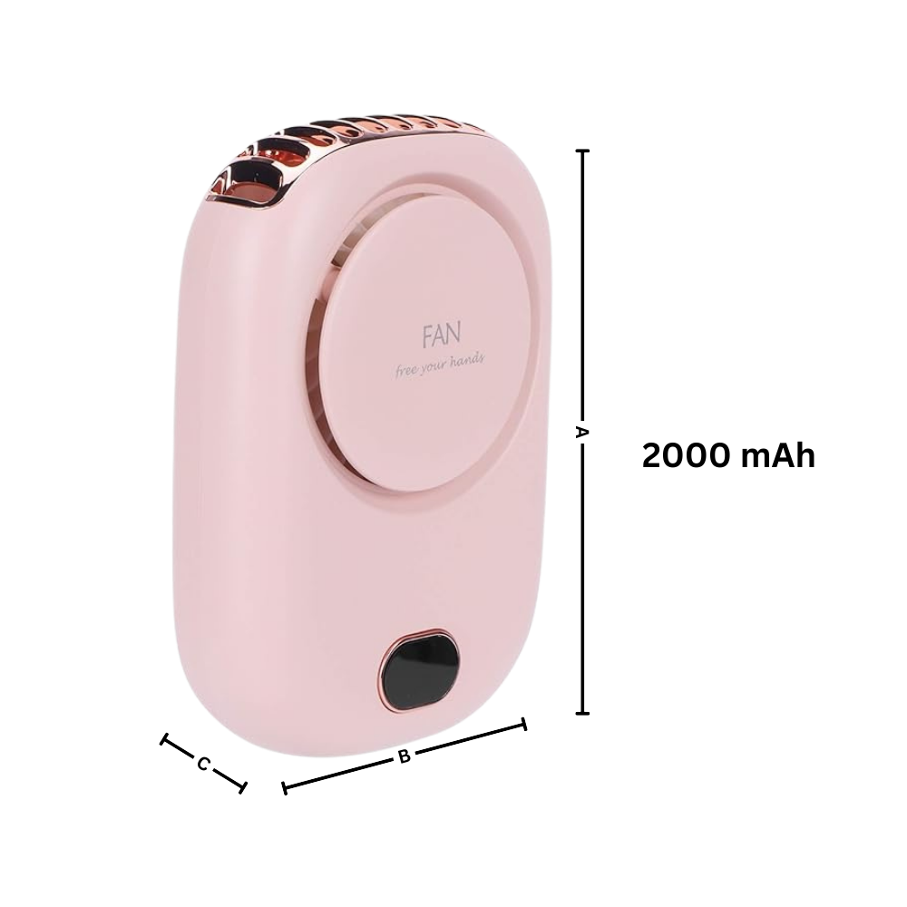 Justerbar bærbar nakkeventilator uden vinger
- Ozerty