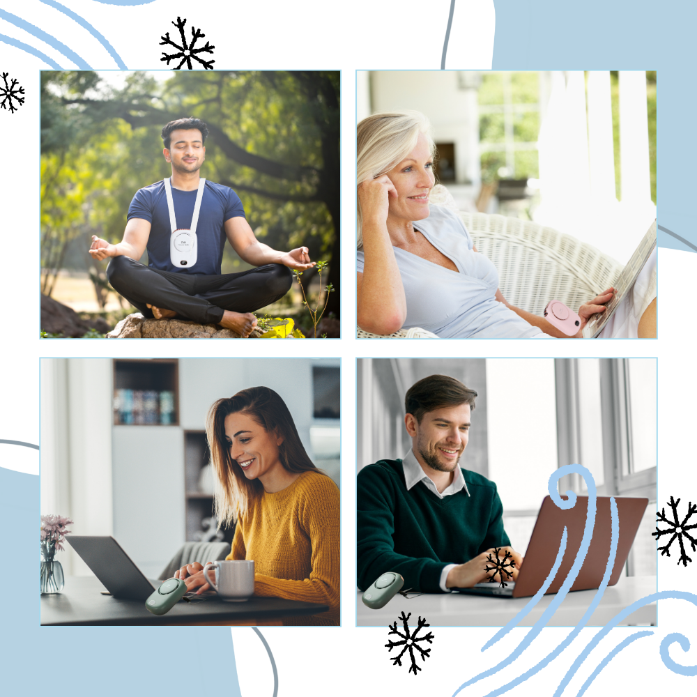 Justerbar bærbar nakkeventilator uden vinger
- Ozerty