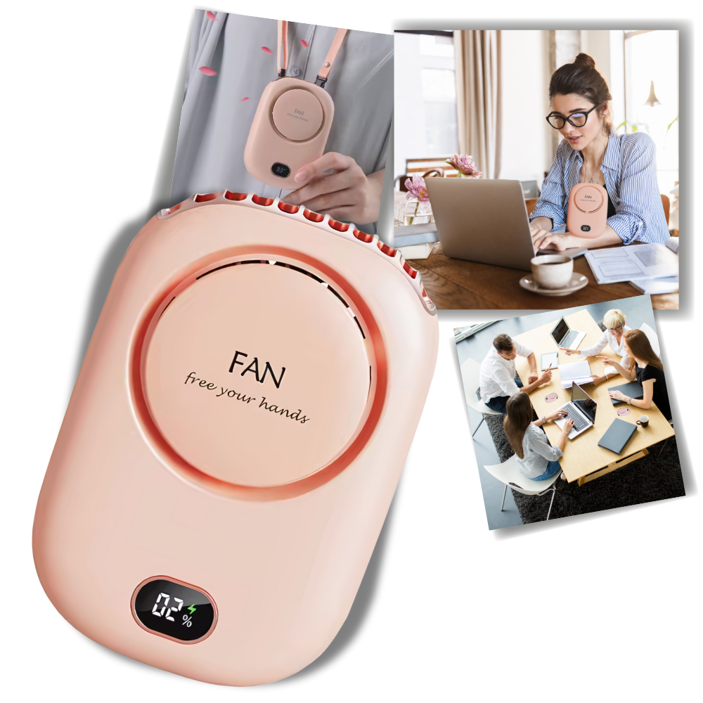 Justerbar bærbar nakkeventilator uden vinger
- Ozerty