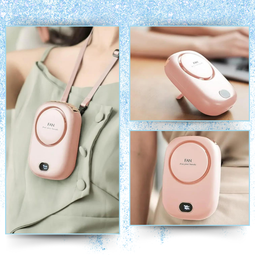 Justerbar bærbar nakkeventilator uden vinger
- Ozerty