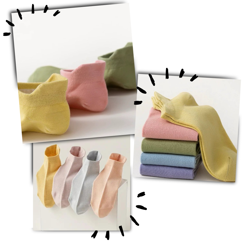 Åndbare bløde ankelstrømper i bomuld
- Ozerty