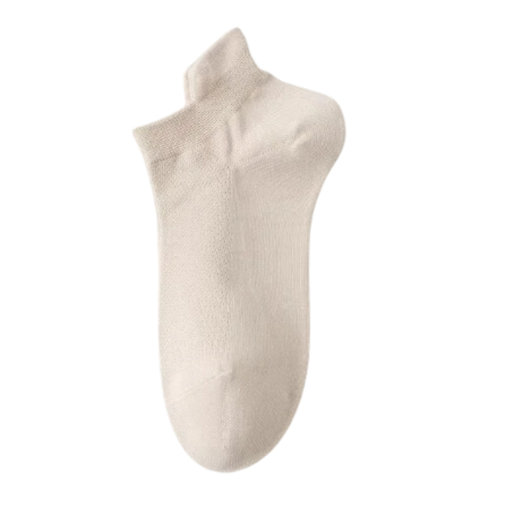 Åndbare bløde ankelstrømper i bomuld
-Beige/EU35-40/UK4-6/US5-7 - Ozerty