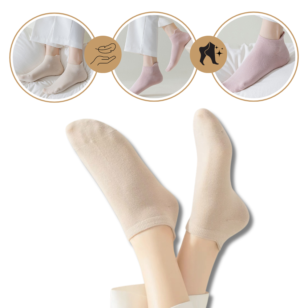 Åndbare bløde ankelstrømper i bomuld
- Ozerty