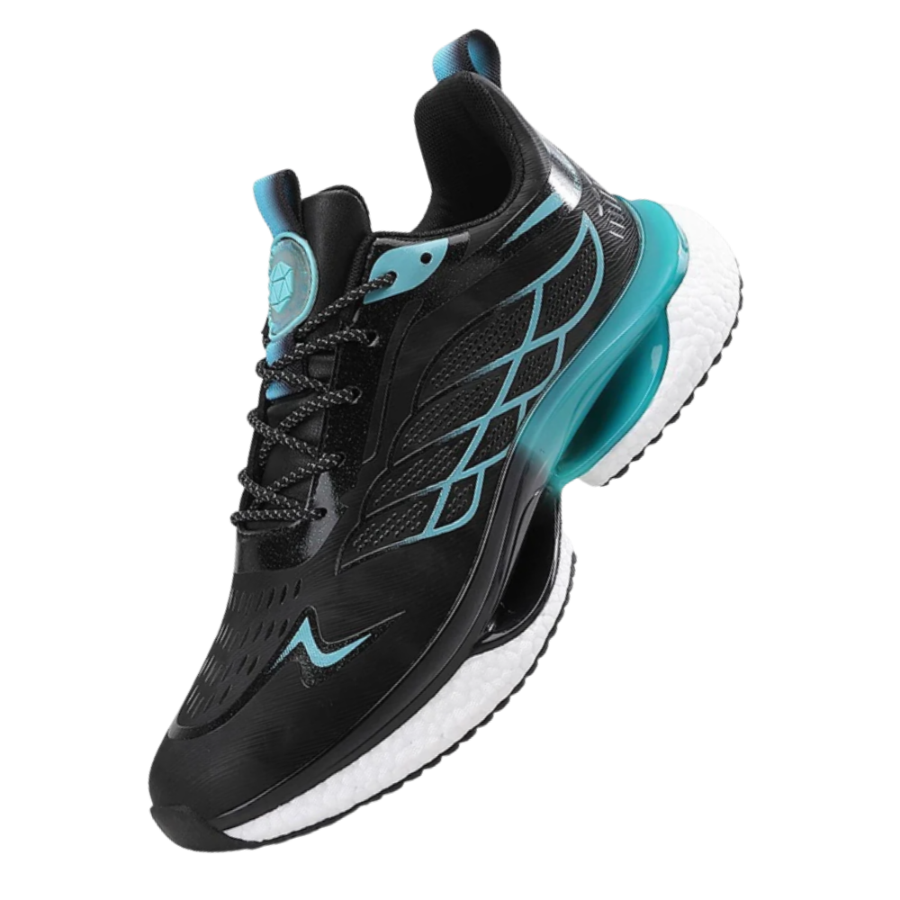 Åndbare løbesko med stødabsorbering -Sort - Ozerty