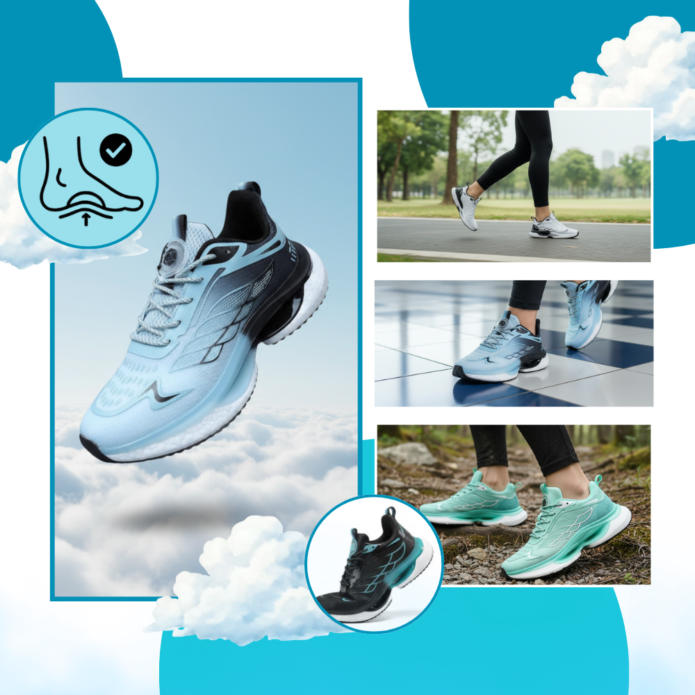 Åndbare løbesko med stødabsorbering - Ozerty