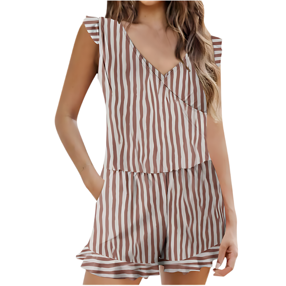 Badedragt med indsyet bh -Stribe - Ozerty