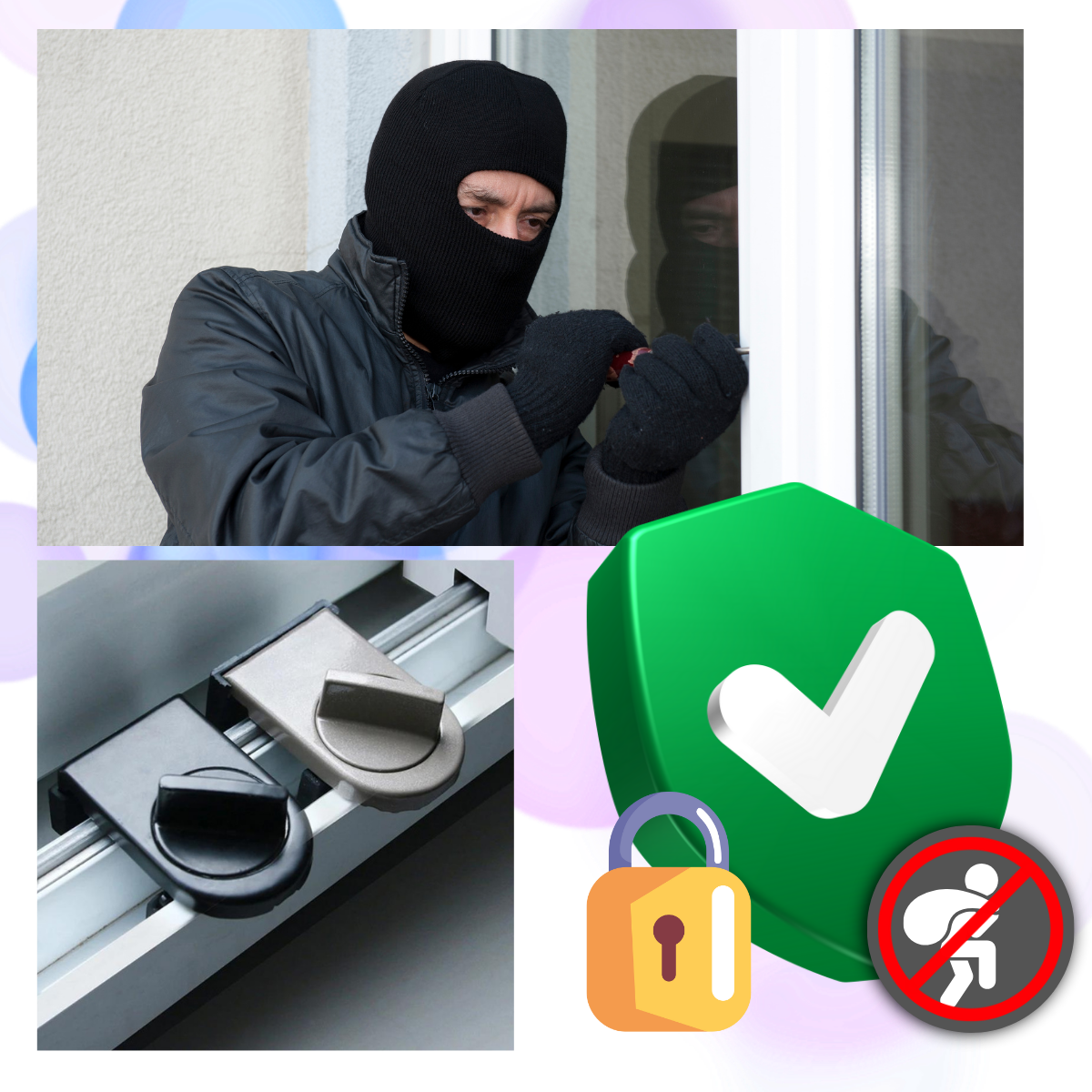 Indbrudssikker skydedørslås
- Ozerty