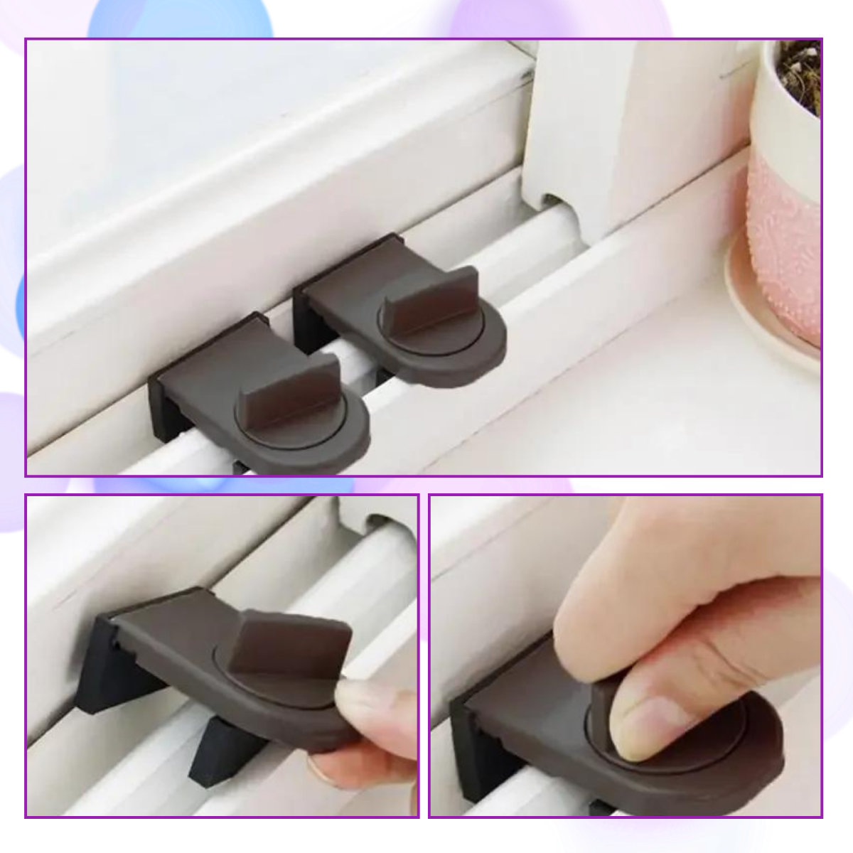 Indbrudssikker skydedørslås
- Ozerty