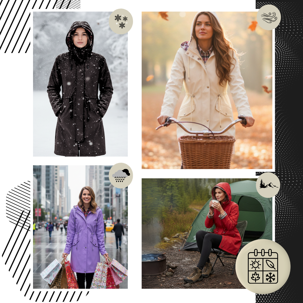 Chic Vandtæt Frakke - Ozerty