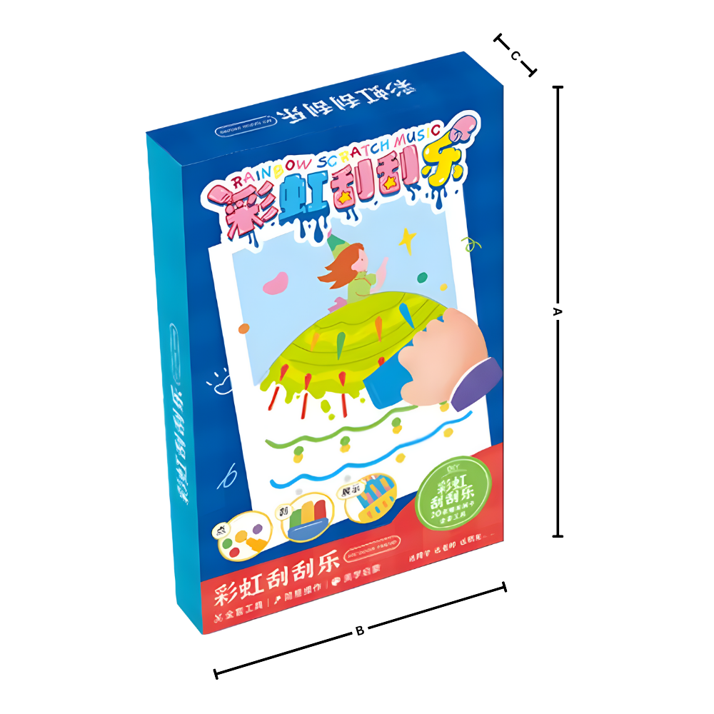 Farverigt Skrabe-Malesæt - Ozerty