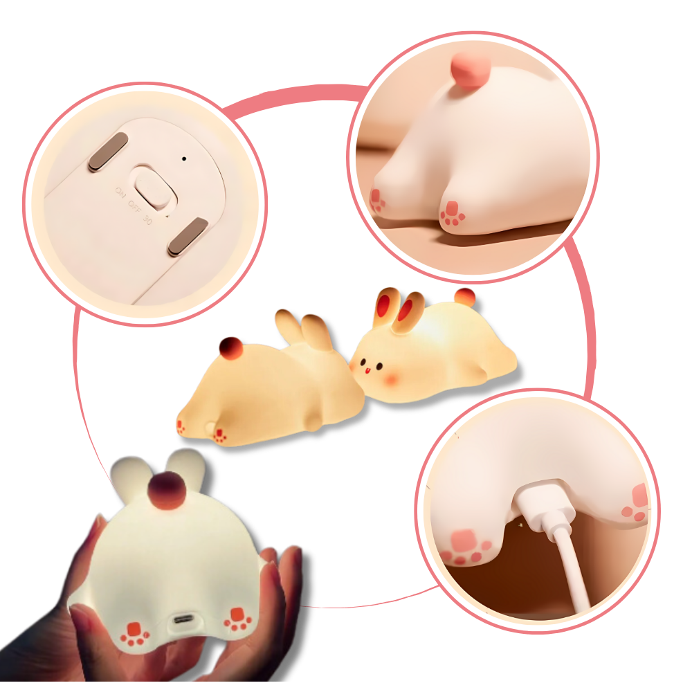 Hyggelig og sød Kanin-natlampe
- Ozerty