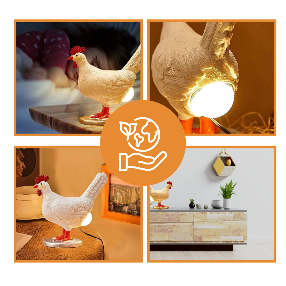 Hyggelig lampe med hønseæg
- Ozerty