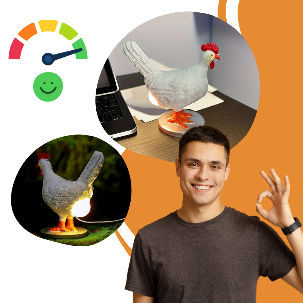 Hyggelig lampe med hønseæg
- Ozerty