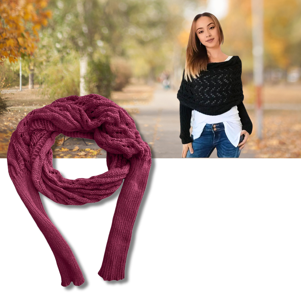 Dejligt Strikket Skuldertrek-Sweater - Ozerty