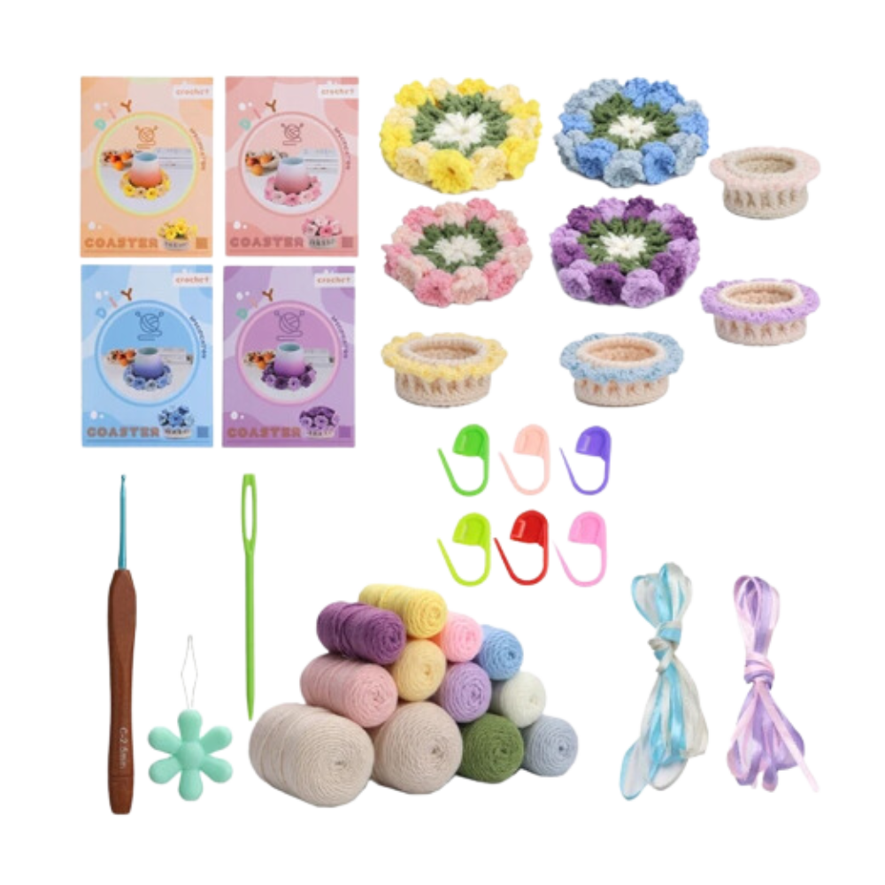 Gør-det-selv Brugskunst Bordskånere
-Sæt med 4 farver - Ozerty