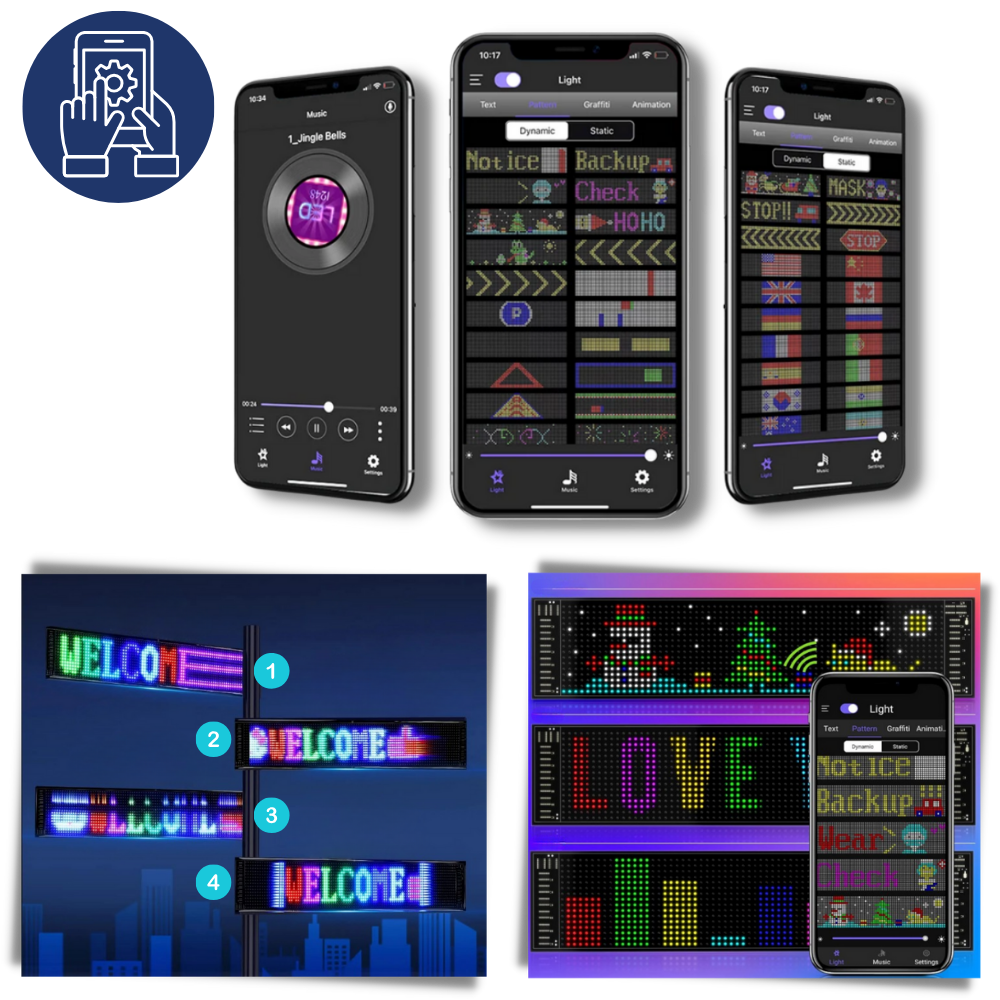 Tilpasningsdygtigt og fleksibelt LED-panel
- Ozerty