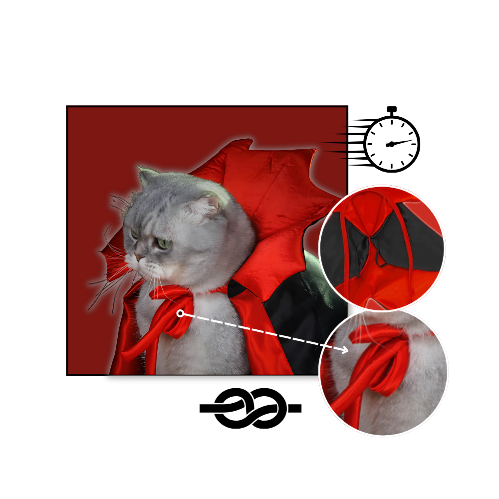 Sødt Dracula-kæledyrskostume til Halloween - Ozerty