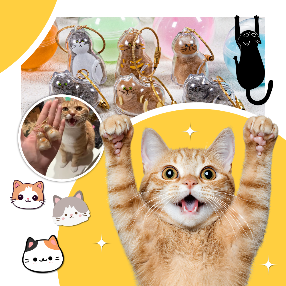 Sød Fluffy Pels-nøglering - Ozerty