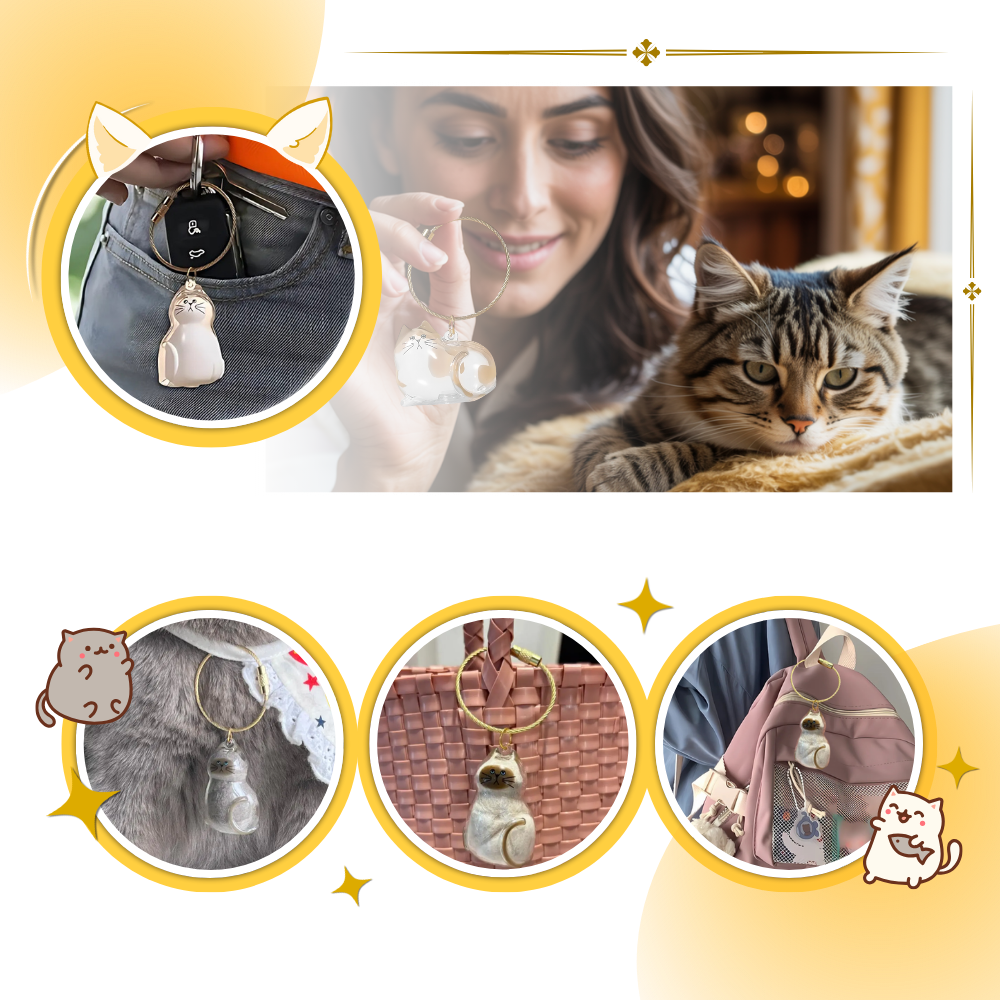 Sød Fluffy Pels-nøglering - Ozerty