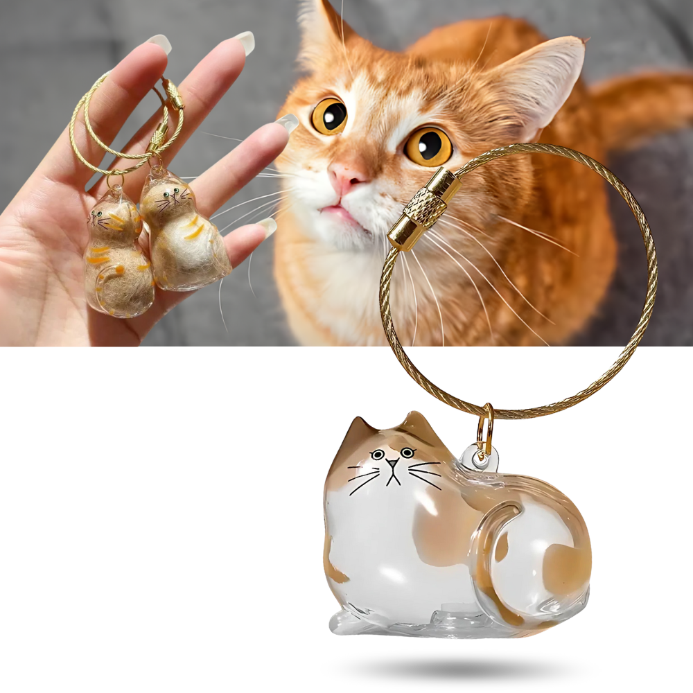 Sød Fluffy Pels-nøglering - Ozerty