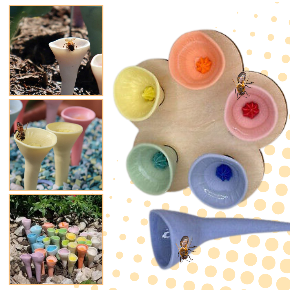 Diskret kop med tiltrækkende farve til bier
- Ozerty